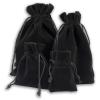 12-Pack heavyweight Velvet Gift Bags w/Drawstring - XLarge (Black 8x10) - garment pouches for Party Favor, Goodie by The Display Guys view 1