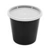 Karat [24oz - 240 ct Black PP Injection Molded Round Deli Containers with Lids (FP-IMDC24-PPB) view 2