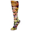 Red Moby Celeste-Stein-CMPS-2-2041 Womens 15-20 mmHg Compression Sock - Halloween Pumpkin Orange view 1
