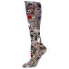 Red Moby Celeste-Stein-CMPS-2-2019 Womens 15-20 mmHg Compression Sock - Regular-Skulldugary Black White view 1