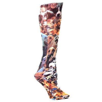 Red Moby Celeste-Stein-CMPSQ-2-265 Womens 15-20 mmHg Compression Sock - Queen - Doggie Brown