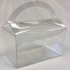 Durapak Supplies 50 PCS 4-1/2 x 3 x 3-3/4" Clear APET Food Safe Handbag/Gable Shaped Box with Arc Handle view 2