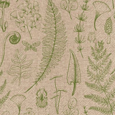 Abbott Collection Luncheon We Care Forest Nature Napkins. 20 Pack-6.5" Sq