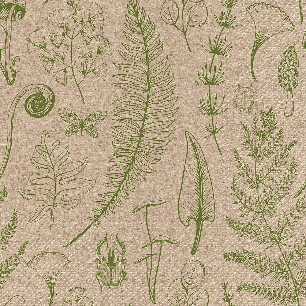 Abbott Collection Luncheon We Care Forest Nature Napkins. 20 Pack-6.5" Sq