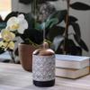 Airome Ceramic Essential Oil Diffuser with Timer|100 mL Humidifying Ultrasonic Aromatherapy Diffuser 8 Colorful LED Lights, Two Mist Modes, Timed Shut-Off, Geometric view 3