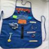 Adult Fidget Apron, Tactile Apron for Dementia, ADHD, Autism, Various Fidgets and Ribbons, Zipper, Washable, Blue and Black view 2