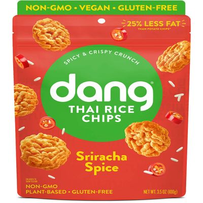Dang Thai Rice Chips | Sriracha Spice | Gluten Free, Soy Free & Preservative Free Rice Crisps, Healthy Snacks Made with Whole Foods (3.5 Ounce (Pack of 6))
