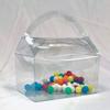 Durapak Supplies 150 PCS 6-3/8 x 4-1/2 x 5-1/2" Clear APET Food Safe Handbag/Gable Shaped Box with Arc Handle view 1