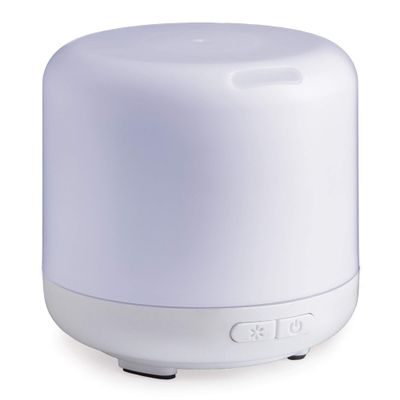 Airome Simple 120 mL BPA-Free Plastic LED Light-up Diffuser with Directional Mist Ideal for Pointing at Face, White