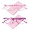 AetrvoHope Blue Light Glasses 2 Pack,Ultra-Light for Kids,Unbreakable Frame with Case,Anti Eyestrain & Blu-ray &UV400 (Pink+Purple) view 1