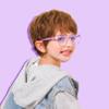 AetrvoHope Blue Light Glasses 2 Pack,Ultra-Light for Kids,Unbreakable Frame with Case,Anti Eyestrain & Blu-ray &UV400 (Pink+Purple) view 4