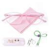 AetrvoHope Ultra-Light Blue Light Blocking Glasses with Case for Kids and Teens,Anti Eyestrain &UV400 (Clear Pink) view 1