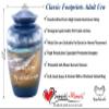 Footprints Cremation Urn - Ocean Blue Memorial Urn with Beach & Waves  Full-Size Handcrafted Metal Funeral Urns for Men & Womens Ashes (Up to 210 lbs)  A Beautiful Tribute for Ocean Lovers view 2