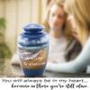 Footprints Cremation Urn - Ocean Blue Memorial Urn with Beach & Waves  Full-Size Handcrafted Metal Funeral Urns for Men & Womens Ashes (Up to 210 lbs)  A Beautiful Tribute for Ocean Lovers view 4