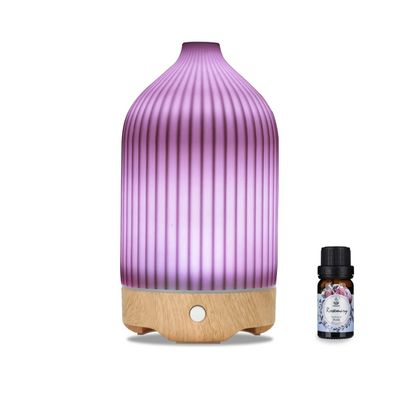 Widewise Ceramic Hand Crafted 120ml Essential Oil Diffuser, Ultrasonic Aroma Humidifier Cool Mist Humidifier Air Purify (1 Bottle Free Oil Included)