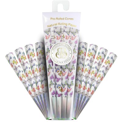 Beautiful Burns, Butterfly Kisses Pre-Rolled Cones - 8 Pack of Pre Roll Cone Shells