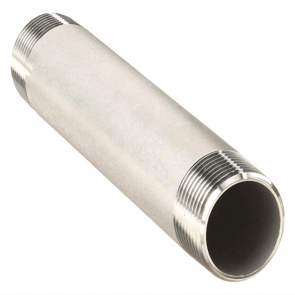 1/4 in X 8 in 316 Stainless Steel Nipple, Threaded On Both Ends, Pipe Schedule 40,20400005806