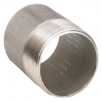 1 1/2 in X 6 in 304 Stainless Steel Nipple, Threaded On One End, Pipe Schedule 40,20400006141