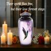 Hummingbird Cremation Urn for Adult Ashes  Elegant Purple Memorial Urn with Vibrant Hummingbird & Flowers  A Loving Tribute for Women & Men  Full-Size Funeral Urns Holds Up to 200 lbs (Large) view 2