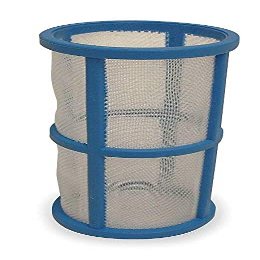 3 3/4 in Polypropylene Filter Screen Compatible 17.33 Sq in Screen Area, White/Blue,20400006043