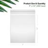 Seal Fresh 9 x 12 Inch Cellophane Bags 200 Pack  Clear Self-Sealing Resealable Large Bags for Gift Packaging, Apparel, Crafts, Party Favors, Document Storage view 2