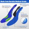 RooRuns Arch Support Plantar Fasciitis Insoles for Men and Women, PU Shock Absorption Low Profile Work Boots Orthotic Inserts for Flat Feet, Overpronation, Foot Heel Pain Relief, XS view 2