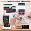 Pulse Oximeter Fingertip HealthTree Handheld Pulse Oximeter Overnight for Adult Kids Rechargeable Oxygen Monitor Fingertip for SpO2 and Pulse Rate Continuous view 2