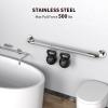 2 Pack 32 Inch Anti Slip Shower Grab Bar Handles, ZUEXT Chrome Stainless Steel Knurled Bathroom Balance Bar, Safety Hand Rail Support,Handicap Elderly Injury Senior Assist Bath Handle(1.25" Diameter) view 3