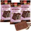 Chocolate Covered Rice Cakes Squares, Whole Grain, Dairy Free, Gluten Free, Kosher, Low Calorie Snacks, 2.6 oz, Pack of 3