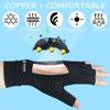 2 Pairs Compression Gloves for Women and Men, Fingerless Copper Arthritis Gloves for Rheumatoid Arthritis Osteoarthritis Carpal Tunnel, Hand Pain Relief and Support, Open Finger (Black, X-Large) view 4