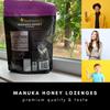 BeePower All Natural Manuka Honey Lozenges | Cough Drops for Soothing Dry, Sore Throat | Contains 40 Lozenges Black Elderberry Flavor | MGO 500+ 6.7 Oz view 2