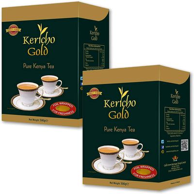 Kericho Gold Black Loose Leaf Tea - 500g (Pack of 2)