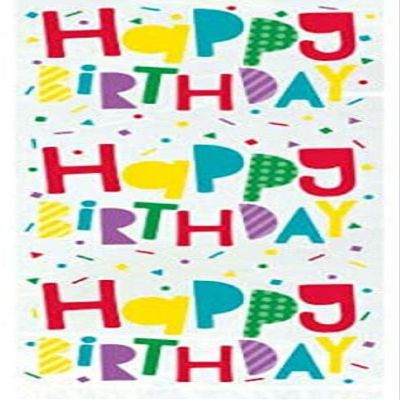 Colorful Happy Birthday Cellophane Bags (Pack of 20) - 11" x 5" - Vibrant Multi-Colored Design - Perfect for Kids' Parties, Themed Celebrations & Gifting