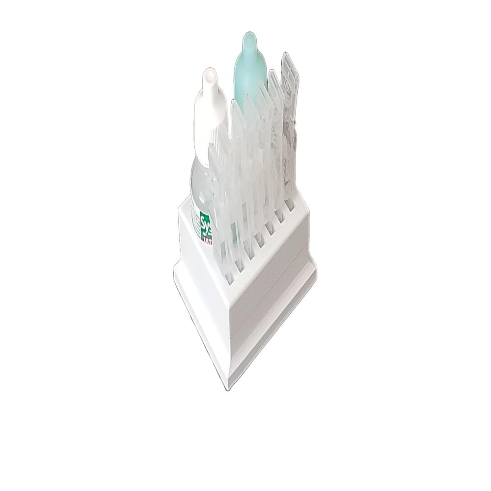 Znet3D Eye Drop Vials & Bottles Holder & Storage  Holds 7 Vials & 2 Bottles (White)