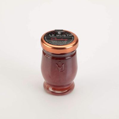 Le Must Organic Strawberry Preserve Artisan Mini Glass Bottle Roomservice, 1.6 ounce - 48 per case