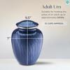 Geturns Embrace Adult Personalized Doves Cremation Urns for Human Ashes I Large Pearl Cobalt Blue Funeral Urn for Men and Women I 200 lbs view 3