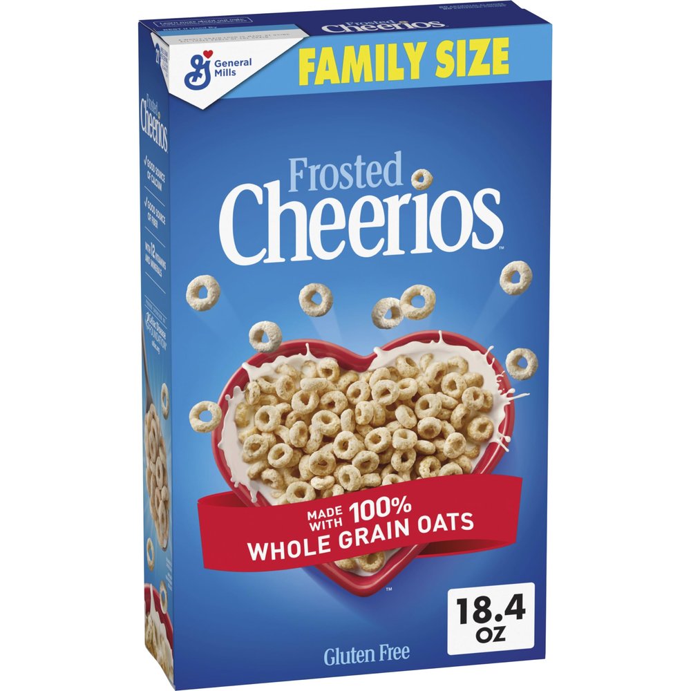 Frosted Cheerios, Heart Healthy Cereal, Family Size, 18.4 oz