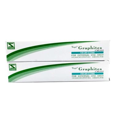 Topi Graphites Cream (Pack of 2 x 25g Each) - Homeopathic Ointment for Dry Eczema