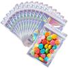 100 Pcs Resealable Mylar Bags, Sealable Odor Proof Foil Pouch Bag with Clear Window, Small Bussiness Packaging Supplies (Silver, 5.5 X 7.9 Inch) view 1