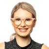2SeeLife Retro Round Oversized Reading Glasses for Women | Pink, 1.00 view 2