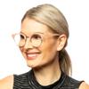 2SeeLife Retro Round Oversized Reading Glasses for Women | Pink, 1.00 view 3