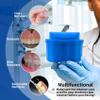Denture Cup Dental Retainer Case Cleaning with Strainer Basket, Orthodontic Bath Box Mouthguard Storage Soaking Holder - Dark Blue view 2