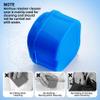 Denture Cup Dental Retainer Case Cleaning with Strainer Basket, Orthodontic Bath Box Mouthguard Storage Soaking Holder - Dark Blue view 3