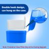 Denture Cup Dental Retainer Case Cleaning with Strainer Basket, Orthodontic Bath Box Mouthguard Storage Soaking Holder - Dark Blue view 4