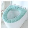 Toilet Seat Mat Winter Warmer Pad Cushion Thicker Washable Closestool Soft Warmer Home Bathroom Supplies (Color : Green) view 1