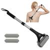 EASACE Lotion Applicator for Back & Body, Long Handle 21.5inch Adjustable Lotion Roller with 2 Replacement Roller for Back self(Silver) view 1
