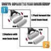 EASACE Lotion Applicator for Back & Body, Long Handle 21.5inch Adjustable Lotion Roller with 2 Replacement Roller for Back self(Silver) view 2