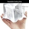100 Pack Mylar Bags for Food Storage 4 x 7 Inch Smell Proof Bags with Clear Window Resealable Aluminum Foil Packaging Pouch Bag Silver view 4