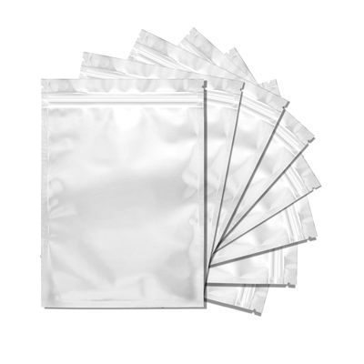 100 Pack Mylar Bags for Food Storage 5.5 x 7.9 Inch Smell Proof Bags Resealable Aluminum Foil Packaging Pouch Bag Silver