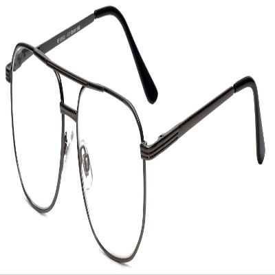 Calabria 1106 Metal Pilot Reading Glasses in GunMetal +3.75 Spring Hinge 55mm